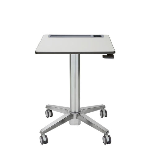 Ergotron LearnFit, 16" Travel Adjustable Standing Desk, Clear Anodized-Generation-e Express